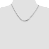 Sterling Silver Rhodium-plated 4.65mm D/C Flat Anchor Curb Chain - QF-73B90E39-1664