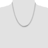 Sterling Silver Rhodium-plated 4.65mm D/C Flat Anchor Curb Chain - QF-948512E9-5184