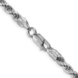 Sterling Silver Rhodium-plated 4.6mm Diamond-cut Rope Chain - QD-6FC66C6F-5853
