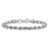 Sterling Silver Rhodium-plated 4.6mm Diamond-cut Rope Chain - QD-E287B8E7-9760