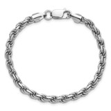 Sterling Silver Rhodium-plated 4.6mm Diamond-cut Rope Chain - QD-E287B8E7-9760
