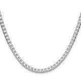 Sterling Silver Rhodium-plated 4.7mm D/C Square Franco Chain - QQ-38B623A1-3213