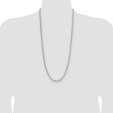 Sterling Silver Rhodium-plated 4.7mm D/C Square Franco Chain - QQ-38B623A1-3213