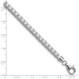 Sterling Silver Rhodium-plated 4.7mm D/C Square Franco Chain - QQ-8578B176-8122