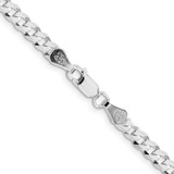 Sterling Silver Rhodium-plated 4.7mm Flat Curb Chain - QL-ABF8CCC0-1327