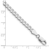 Sterling Silver Rhodium-plated 4.7mm Flat Curb Chain - QL-ED43C39F-9157