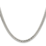 Sterling Silver Rhodium-plated 4.8mm Double Diamond-cut Curb Chain - QD-3154C6CA-6901