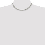 Sterling Silver Rhodium-plated 4.8mm Double Diamond-cut Curb Chain - QD-5CBC3B21-8947