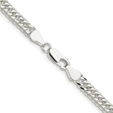 Sterling Silver Rhodium-plated 4.8mm Double Diamond-cut Curb Chain - QD-B514E4F0-3314