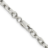 Sterling Silver Rhodium-plated 4.9mm Beveled Oval Cable Chain - QC-67C5BDD4-4160