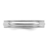 Sterling Silver Rhodium-plated 4mm Comfort Fit Milgrain Size 12 Band
