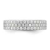 Sterling Silver Rhodium-plated 4mm CZ Eternity Band - QR-2E659F97-5356