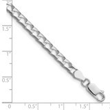 Sterling Silver Rhodium-plated 4mm D/C Square Curb Chain - QF-12CF29EA-8922