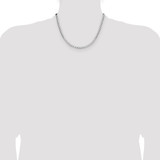 Sterling Silver Rhodium-plated 4mm D/C Square Curb Chain - QF-C9656E9C-8882