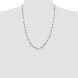 Sterling Silver Rhodium-plated 4mm Diamond-cut Rolo Chain - QF-8C81FAB5-2023