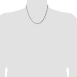 Sterling Silver Rhodium-plated 4mm Domed w/ Side D/C Curb Chain - QR-A2B17AA5-9546