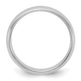 Sterling Silver Rhodium-plated 4mm Half-Round Size 8 Band
