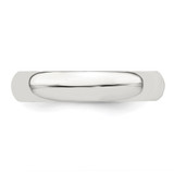 Sterling Silver Rhodium-plated 4mm Half-Round Size 9 Band