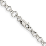Sterling Silver Rhodium-plated 4mm Rolo Chain - QF-25B8D15E-8097