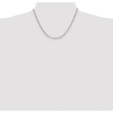 Sterling Silver Rhodium-plated 4mm Rolo Chain - QF-2D1B8D39-7596