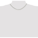 Sterling Silver Rhodium-plated 4mm Rolo Chain - QF-2D3F585F-6837