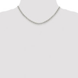 Sterling Silver Rhodium-plated 4mm Rolo Chain - QF-2F4590BE-6288