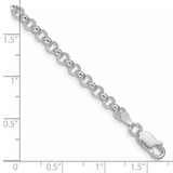 Sterling Silver Rhodium-plated 4mm Rolo Chain - QF-82B3D70A-5588
