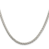 Sterling Silver Rhodium-plated 4mm Round Spiga Chain - QS-AEA5347E-3944