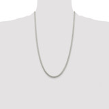 Sterling Silver Rhodium-plated 4mm Round Spiga Chain - QS-AEA5347E-3944