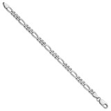 Sterling Silver Rhodium-plated 5.25mm Figaro Chain - QF-5A3CCE93-7577