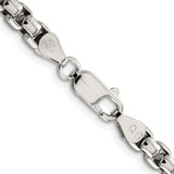 Sterling Silver Rhodium-plated 5.2mm Round Box Chain - QF-21ED58E3-5382