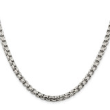 Sterling Silver Rhodium-plated 5.2mm Round Box Chain - QF-9D6D0921-6747