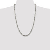 Sterling Silver Rhodium-plated 5.2mm Round Box Chain - QF-9D6D0921-6747