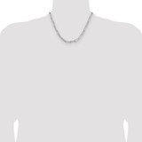 Sterling Silver Rhodium-plated 5.5mm D/C Paperclip Chain - QD-B4ADD6F2-9653