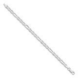 Sterling Silver Rhodium-plated 5.5mm Figaro Anchor Chain - QA-190CB8D8-7219