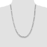 Sterling Silver Rhodium-plated 5.5mm Figaro Anchor Chain - QA-3E103077-3852