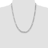 Sterling Silver Rhodium-plated 5.5mm Figaro Anchor Chain - QA-588F6A64-9585