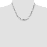 Sterling Silver Rhodium-plated 5.5mm Figaro Anchor Chain - QA-AA1EE391-4184
