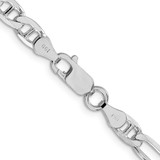 Sterling Silver Rhodium-plated 5.5mm Figaro Anchor Chain - QA-F184705B-4575