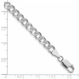 Sterling Silver Rhodium-plated 5.5mm Pav‚ Curb Chain - QC-690D339C-7844