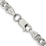 Sterling Silver Rhodium-plated 5.5mm Pav‚ Curb Chain - QC-E9766014-5887