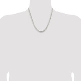 Sterling Silver Rhodium-plated 5.65mm Concave Beveled Curb Chain - QC-5AEA8A20-7213
