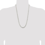 Sterling Silver Rhodium-plated 5.65mm Concave Beveled Curb Chain - QC-9FF7C305-4528