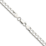 Sterling Silver Rhodium-plated 5.75mm D/C Square Curb Chain - QF-5CBF2F09-6932