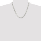 Sterling Silver Rhodium-plated 5.75mm D/C Square Curb Chain - QF-5CBF2F09-6932