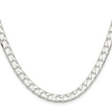 Sterling Silver Rhodium-plated 5.75mm D/C Square Curb Chain - QF-AAD16F52-4809