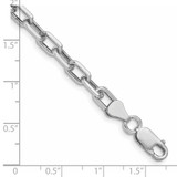 Sterling Silver Rhodium-plated 5.75mm Diamond-cut Long Link Cable Chain - QA-9B98E4A3-1513