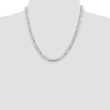 Sterling Silver Rhodium-plated 5.75mm Flat Curb Chain - QL-A4D038D3-8638