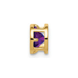 14k 5mm Amethyst Bezel Pendant