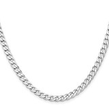Sterling Silver Rhodium-plated 5.7mm Curb Chain - QC-B52A087F-3560